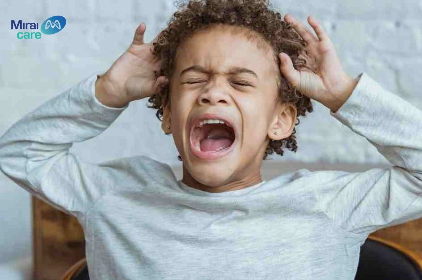 Trẻ tự kỷ dễ bị kích động, khóc, la hét