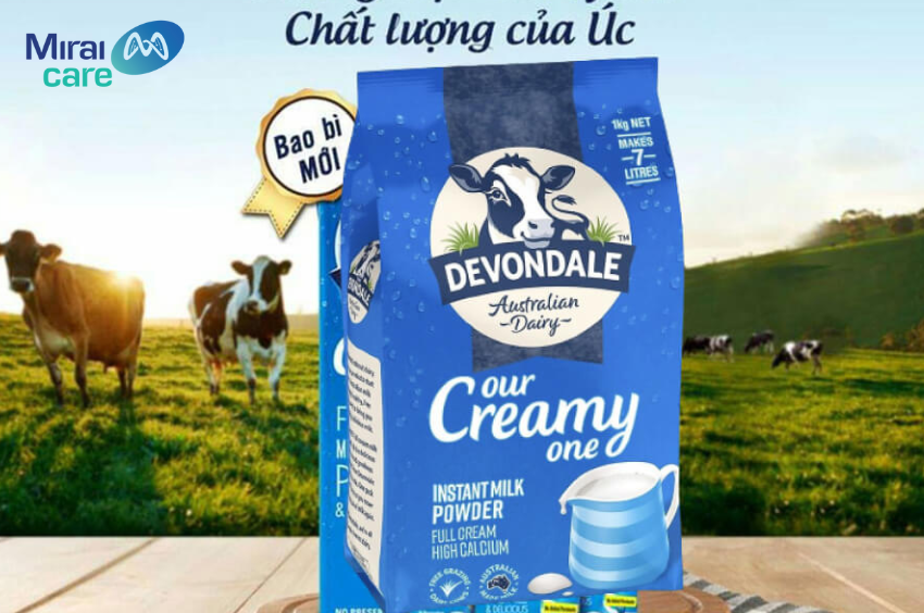 Sữa tươi nguyên kem dạng bột Devondale là một trong các loại sữa tốt cho trẻ tự kỷ của nước Úc