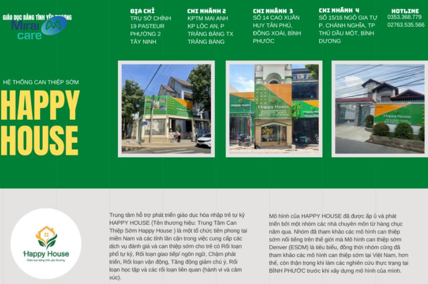 Hệ Thống Trung Tâm Can Thiệp Sớm Happy House