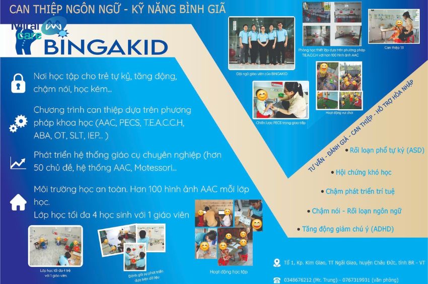 Trung t&acirc;m Can Thiệp Ng&ocirc;n Ngữ - Kỹ Năng - B&igrave;nh Gi&atilde;