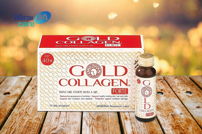 Nước uống Gold Collagen Forte giúp trẻ hóa da